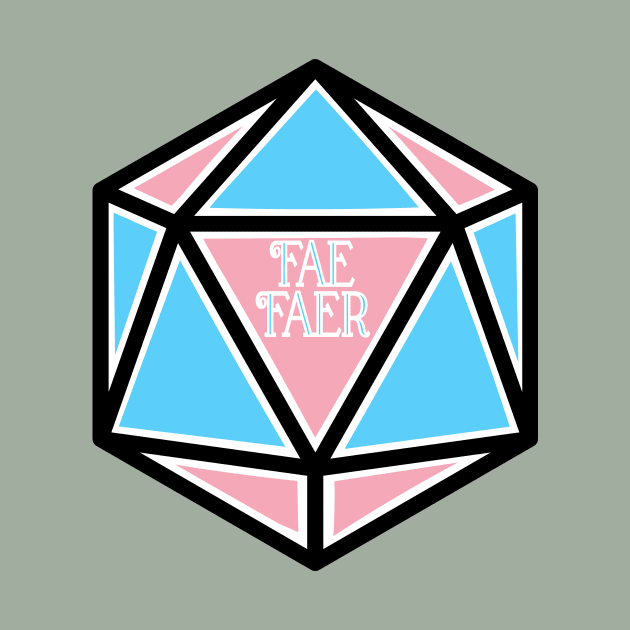 Trans Pronoun Pride D20 Fae/Faer by BiOurPride