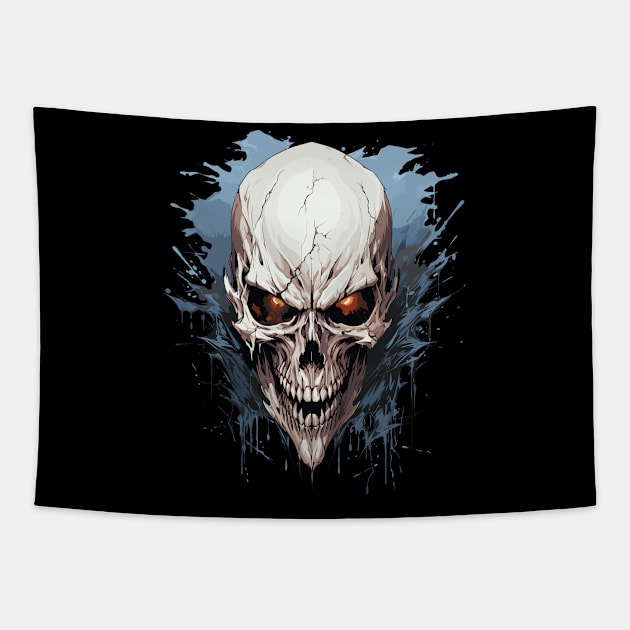 Laughing Skull Tapestry by ZombieTeesEtc