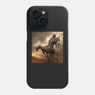 celtic statue riding a horse Phone Case