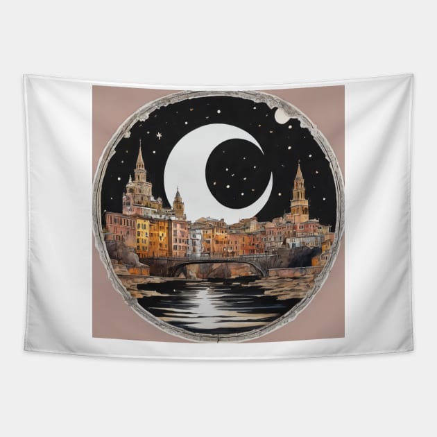 watercolor  city  important T-Shirt Tapestry by nonagobich