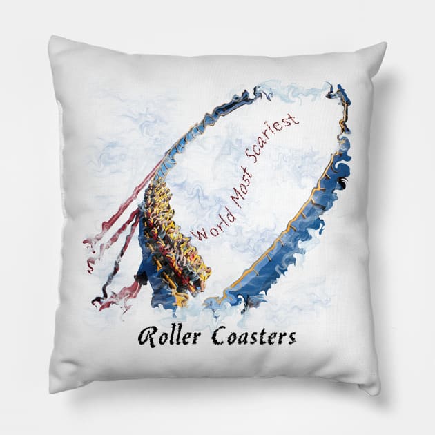 Roller Coasters - World Most Scariest Pillow by rlatnwls