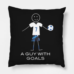 Funny Mens Soccer Design Pillow