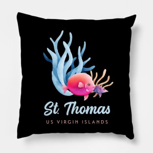 St Thomas US Virgin Islands USVI Coral Reef Fish Pillow