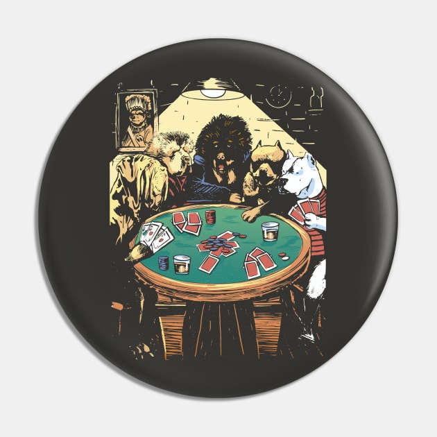 Funny Dogs Playing Poker Illustration Pin by SLAG_Creative