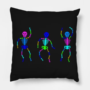 Neon Skeleton Pillow