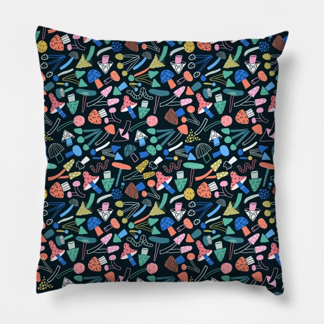 Mushrooms Pillow by kostolom3000