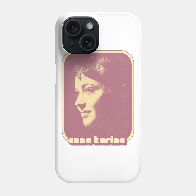 Anna Karina \/\/\ 60s Retro Fan Art Design Phone Case by DankFutura