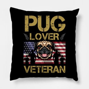 Veteran Pug Lover Pillow