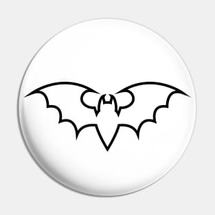 Silhouette Of Bat Pin