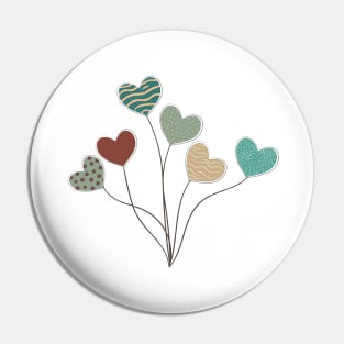 Heart Balloons Pin