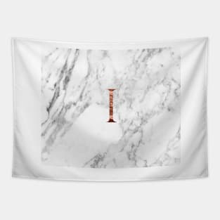 Monogram rose marble I Tapestry