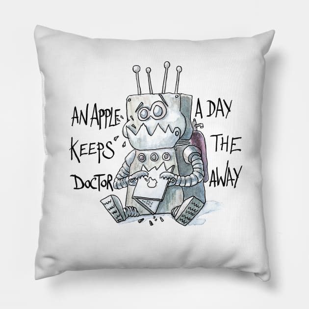 An Apple a day keeps the doctor away Pillow by WTW