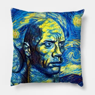 THE ROCK Van Gogh Style Pillow