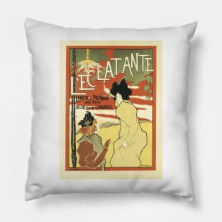 L' ECLATANTE Lampe A Petrole Oil Lamp French Advert Maitres De L' Affiche Collection Pillow