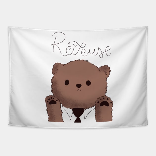 little cute bear Tapestry by Sweet Cherry