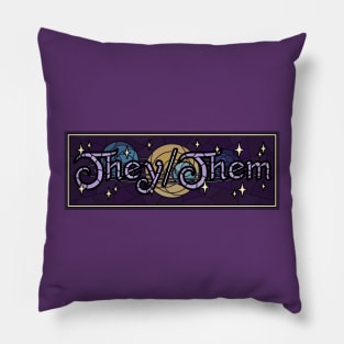 They/Them In Space Pillow
