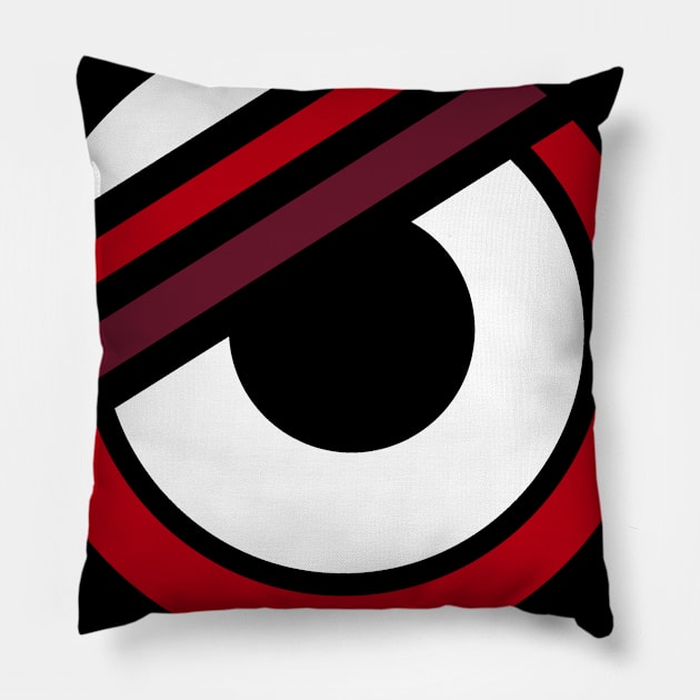 Geometric red modern abstract Pillow by carolsalazar