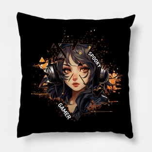 Spooky Gamer Girl Pillow