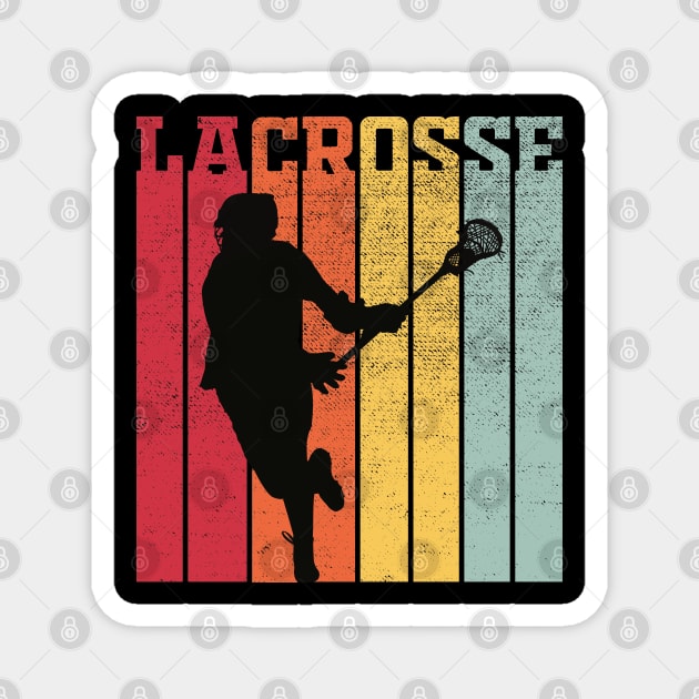 Vintage Lacrosse Magnet by DragonTees