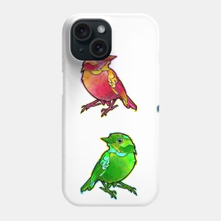 cute birds sticker pack collection Phone Case