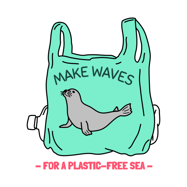 Make Waves for a Plastic-Free Sea Ocean Conservation by VOIX Designs