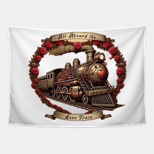 Train Valentine Tapestry