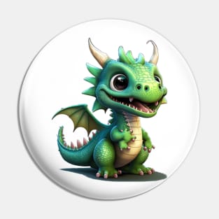 Cute Baby Dragon - Patrick the Green Pin