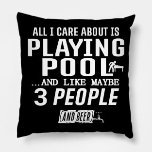 Funny Pool Design Pillow