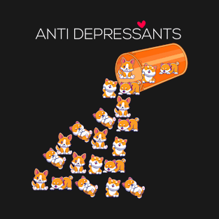 ANTI DEPRESSANT Cute shiba, T-Shirt