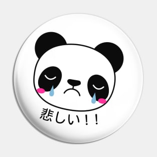 Sad panda Pin