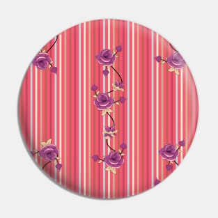 Purple Roses, Colorful Lines Pin