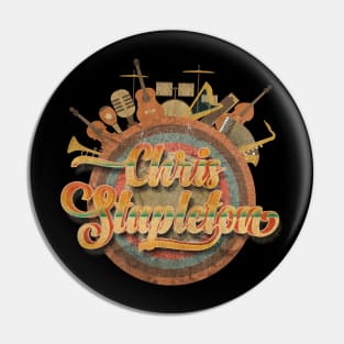 Tour Music Designs Vintage Retro - Chris Stapleton Pin