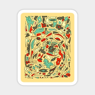 Retro Palette Doodle 1 Magnet