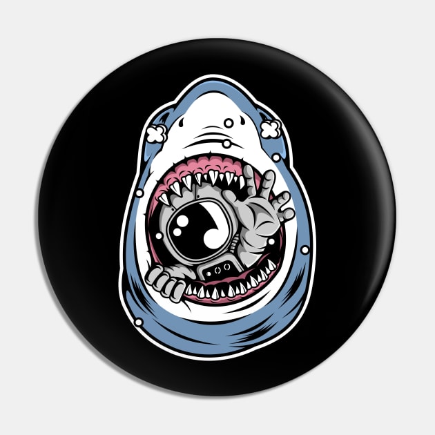 Astronaut Shark Pin by ArtisticParadigms