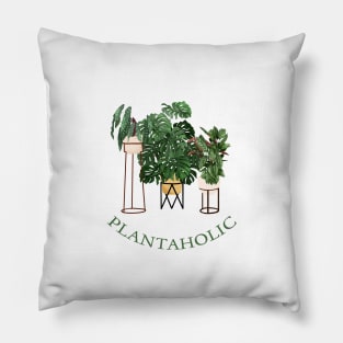 Plantaholic House Plants Collection Illustration Pillow