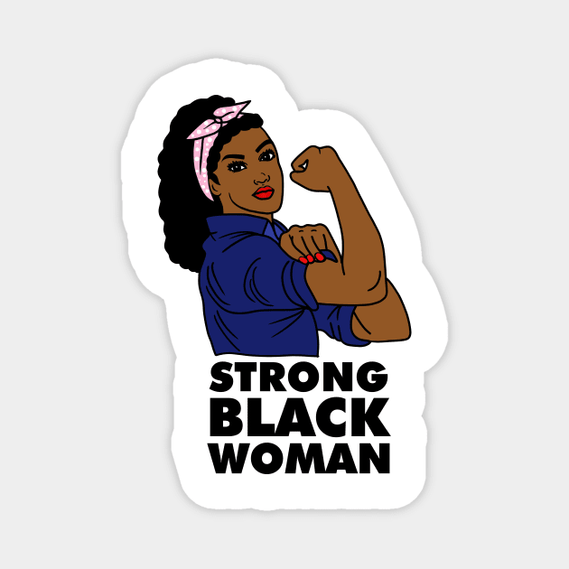 Strong Black Woman Afro African Black History Magnet by logiamerch