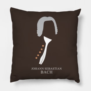 Johann Sebastian Bach - Minimalist Portrait Pillow