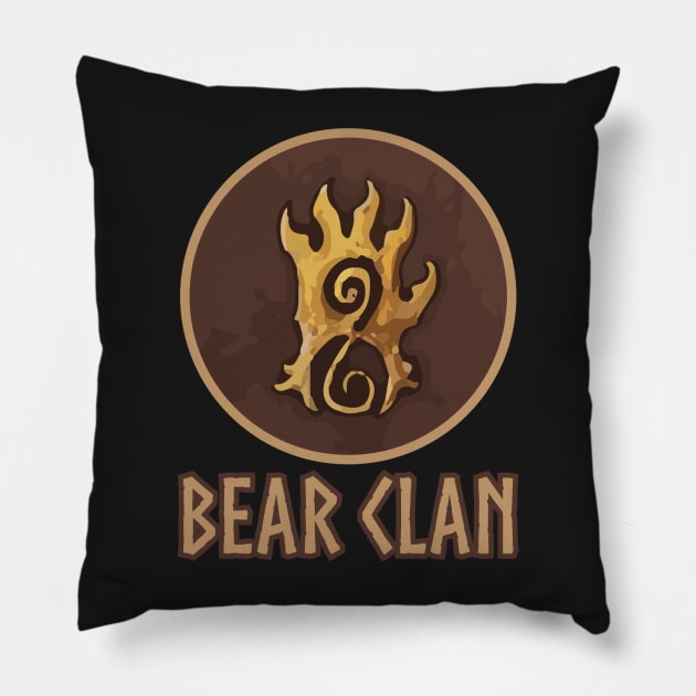 Blood Rage Bear Clan Board Game Graphic - Tabletop Gaming Pillow by MeepleDesign