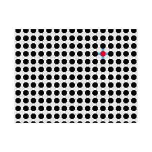 Grey & Red Tiling Tessellation T-Shirt
