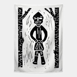 Odin (Black Ink Version) Tapestry