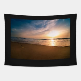 Sunset and beach Tapestry