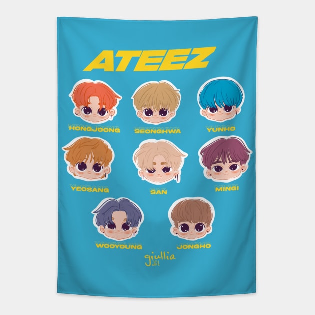 Ateez Tapestry by Giullia - Yeppeunyeppeun Art