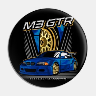 BMW M3 GTR BLUE Pin