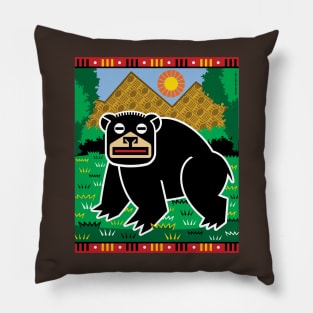 Big Black Bear Forest Pillow