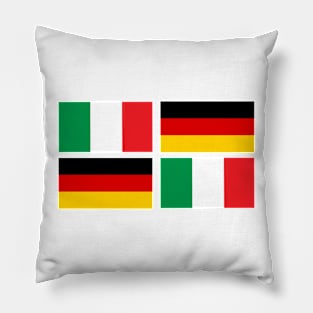 Germany and Italy Flag x2 Pillow