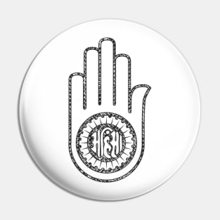 Jain Hand -symbol of Jainism Pin