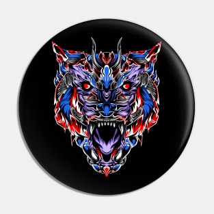 Savage wolf warrior Pin