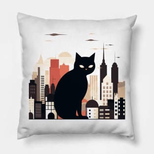 Cat Pet Animal Beauty Nature City Discovery Pillow