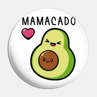 Womens Mamacado Pregnancy Mother Cute Avocado Fruit Pregnant Mom Pin