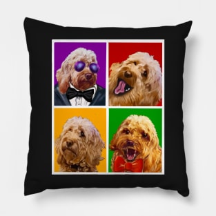 Cavapoo Cavoodle puppy photo booth selfies ! cute cavalier king charles spaniel Pillow